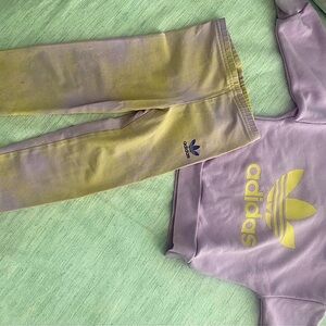 Adidas Lavender and Gold Tracksuit